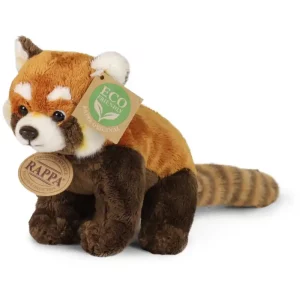 Rappa Λούτρινο Κόκκινο Πάντα Καθιστό 18 εκ. Eco-Friendly (201576)