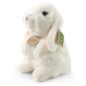 Rappa Λούτρινο Κουνελάκι Ασπρο Ορθιο 18 εκ. Eco-Friendly (210134)