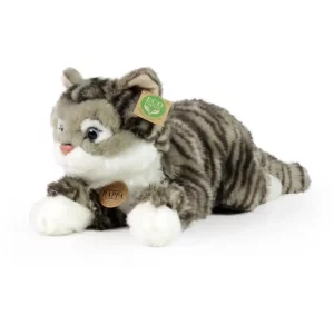Rappa Λούτρινη Γάτα Ξαπλωτή Γκρί 40 εκ. Eco-Friendly (221154)