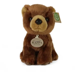 Rappa Λούτρινη Καφέ Καθιστή Αρκούδα 18 εκ. Eco-Friendly (221598)