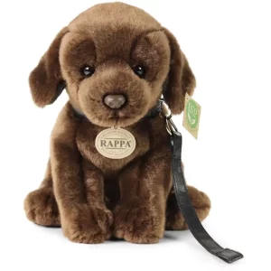 Rappa Λούτρινος Σκύλος Λαμπραντόρ Καφέ Καθιστό 25 εκ. Eco-Friendly (230149)