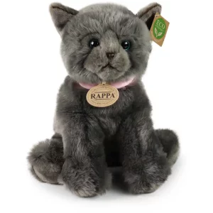 Rappa Λούτρινη Γάτα Γκρί Καθιστή 30 εκ. Eco-Friendly (230767)
