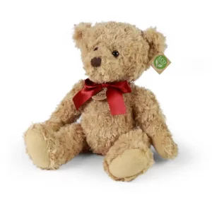 Rappa Λούτρινο Ρετρό Αρκουδάκι Με Κόκκινη Κορδέλλα 28 Εκ. Eco-Friendly (232303)