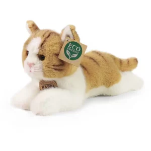 Rappa Λούτρινη Γάτα Καφέ Ασπρη Ξαπλωτή 20 εκ. Eco-Friendly (240407)