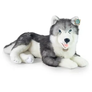 Rappa Λούτρινο Σκυλάκι Husky Ξαπλωτό 60 εκ. Eco-Friendly (241138)