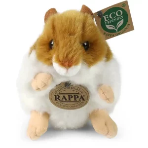 Rappa Λούτρινο Χαμστεράκι Καφέ Ασπρο Καθιστό 13 εκ. Eco-Friendly (869530)